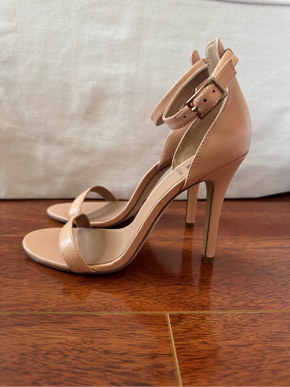 Ava & Aiden Classic Blush Nude Ankle-Strap Stiletto Heels